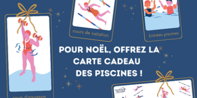 Une idée cadeau originale pour Noël : la carte cadeau des piscines de Saumur Val de Loire !