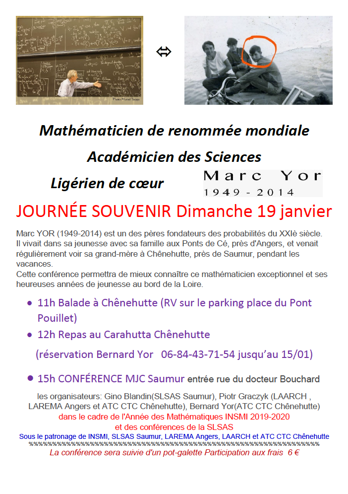 Marc Yor, un mathématicien de renommée mondiale