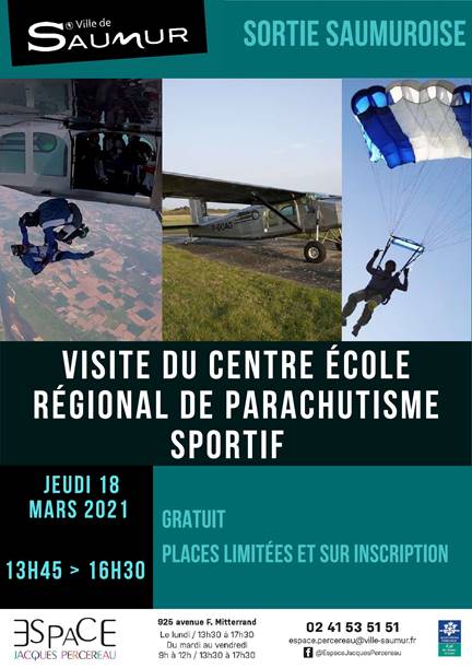 Visite de l'école de parachutisme